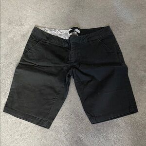 Volcom Women's Black Flat Front Shorts
